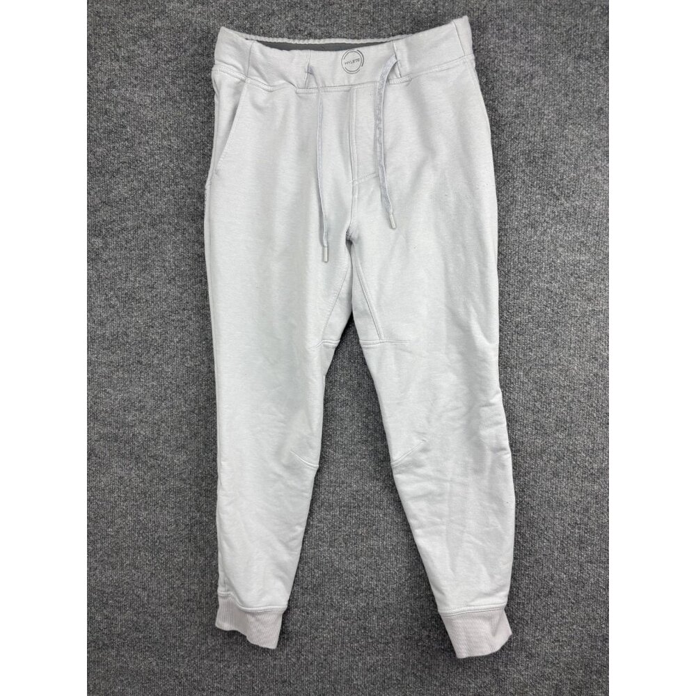 HYLETE Sweatpants Mens XS Gray Fleece Joggers Drawstring Pockets Cuffed Athletic